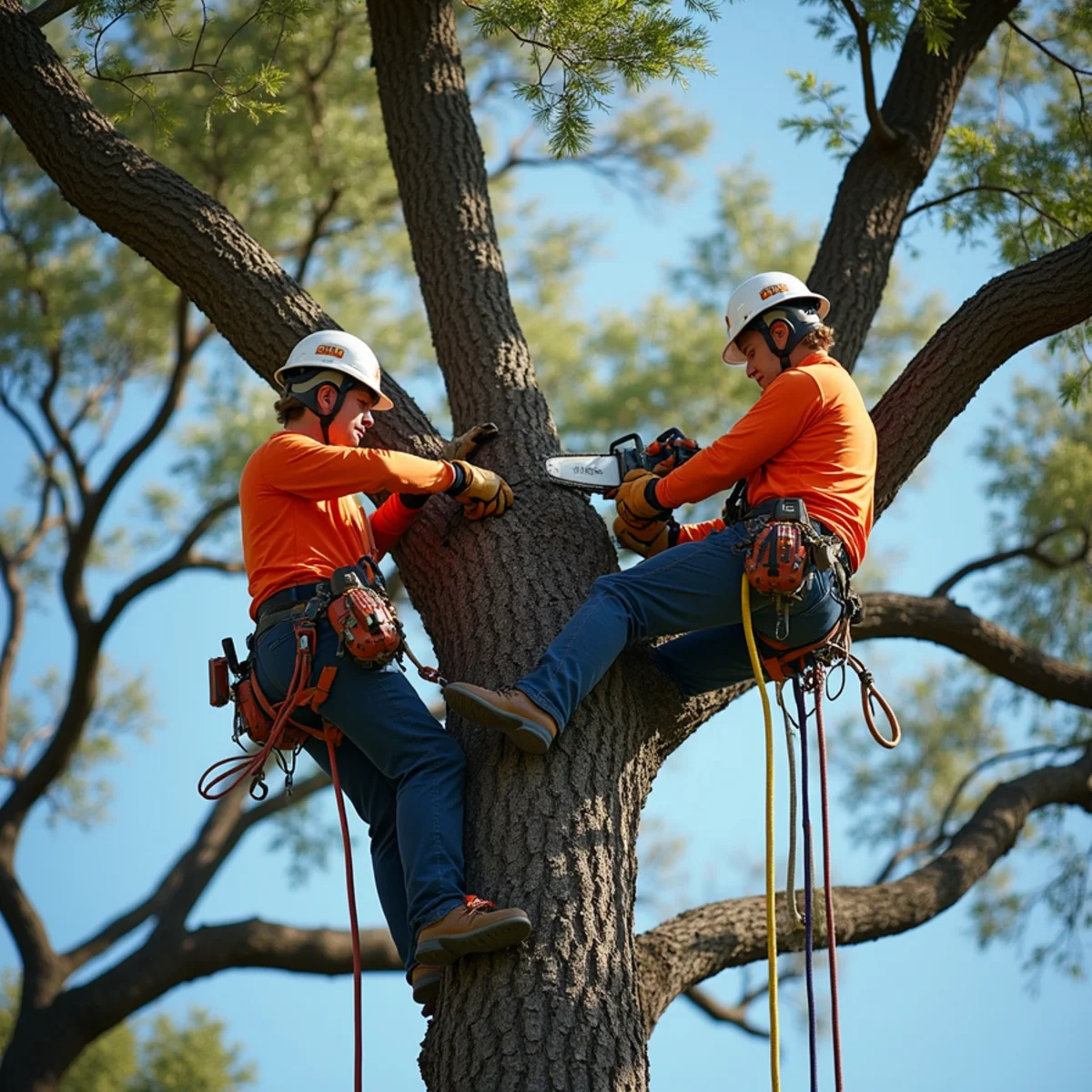 Specialized rigging equipment for ice storm tree damage austin