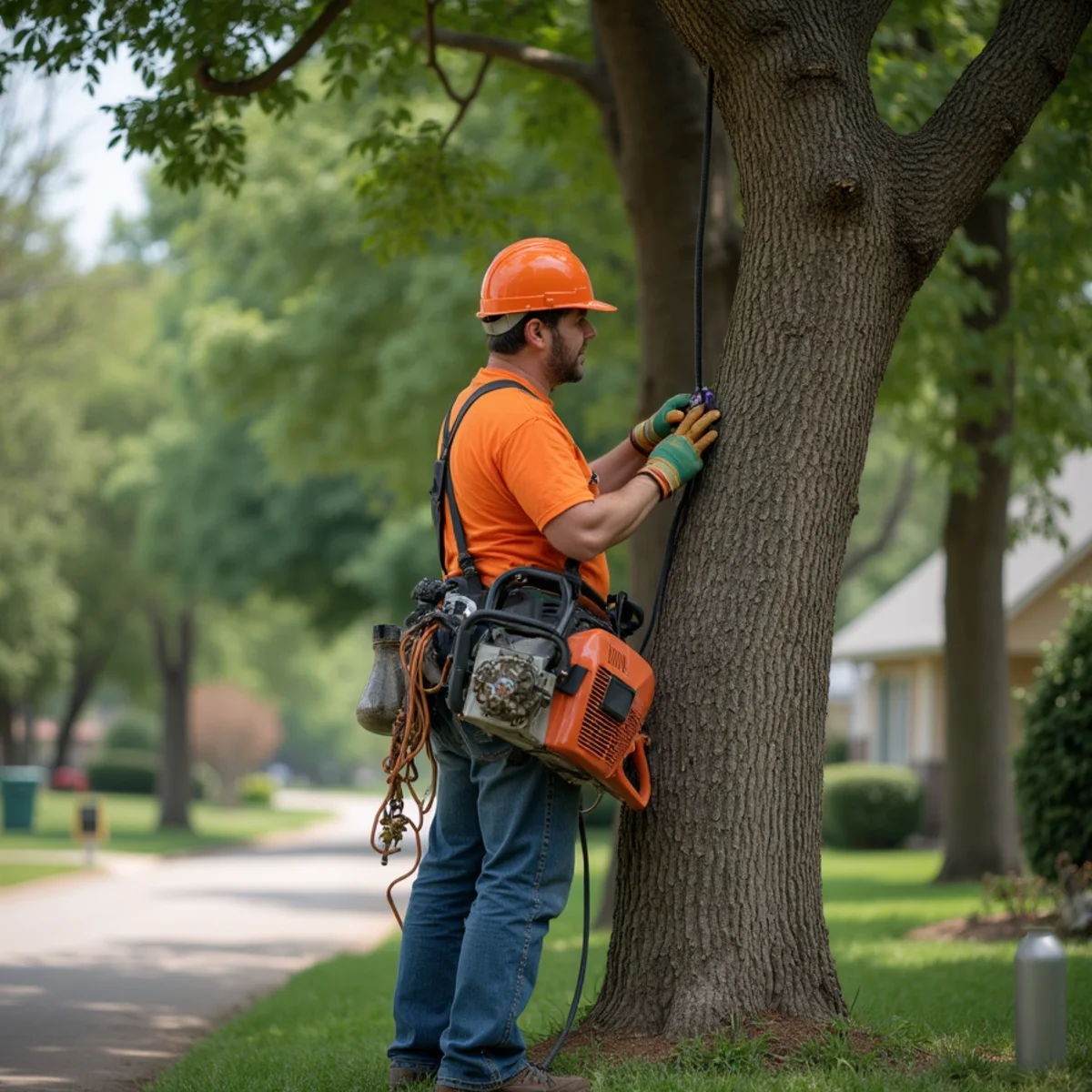 Clean lawn and restored property after hoa tree maintenance austin