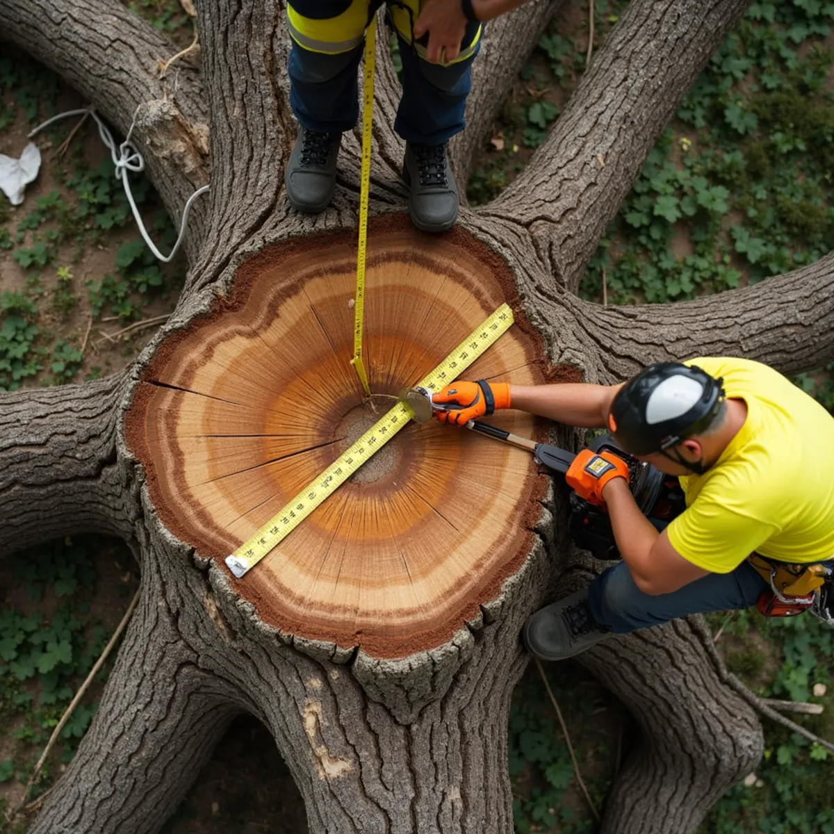 Field arborist inspection for stump grinding cost austin