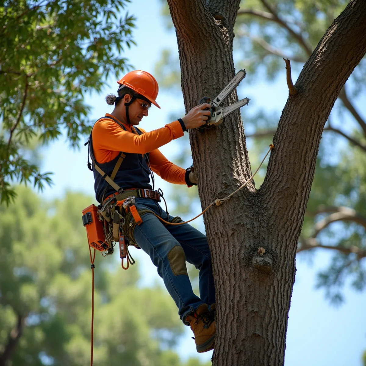 Specialized rigging equipment for tree down after storm