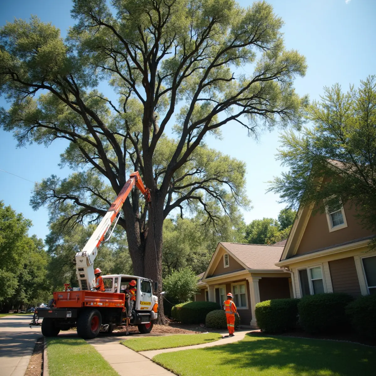 Tree removal and crane rigging in Bee Cave TX