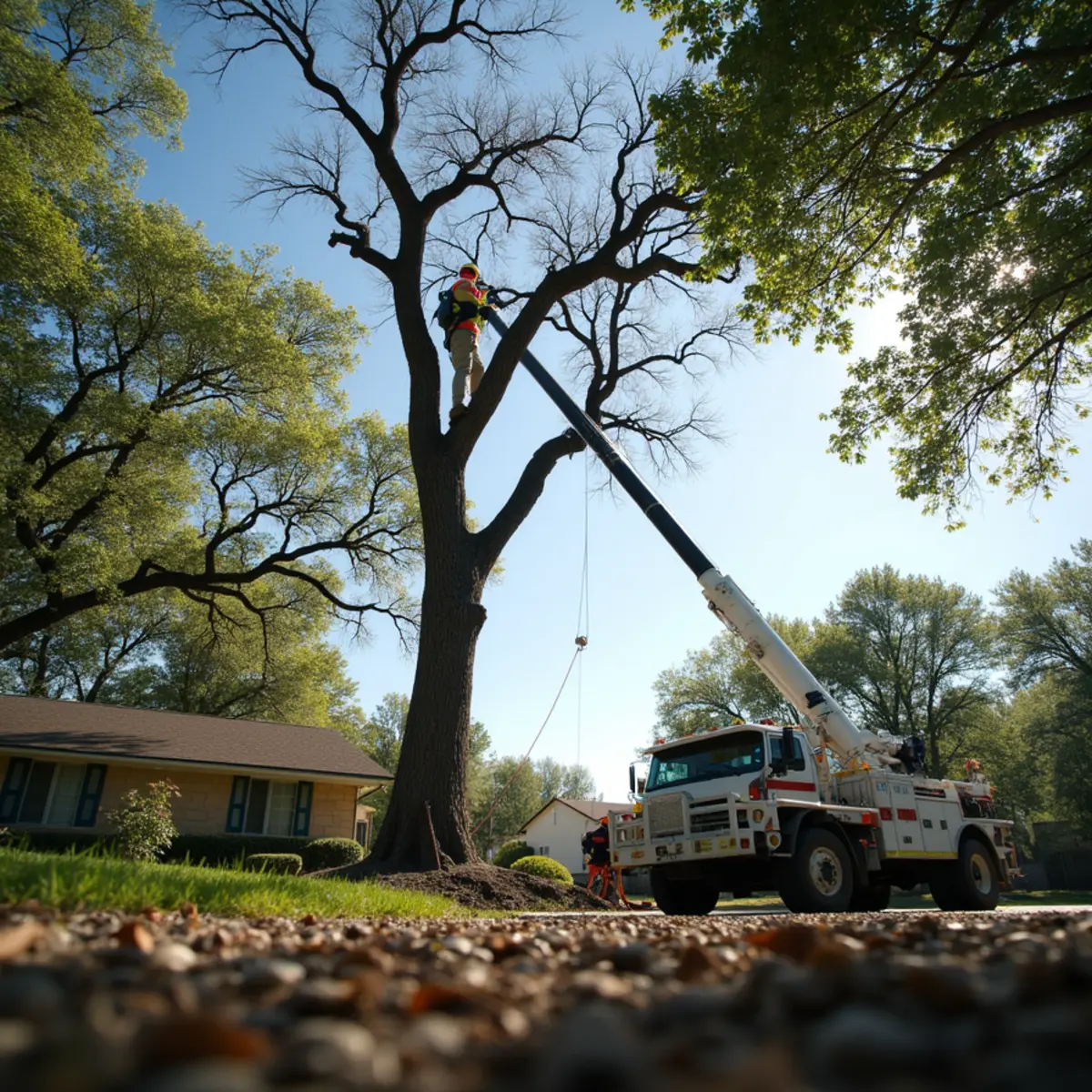 Tree removal and crane rigging in Cedar Park TX