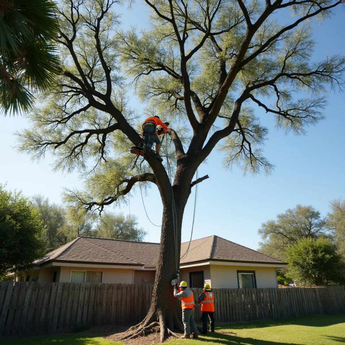 Tree removal and crane rigging in Lago Vista TX