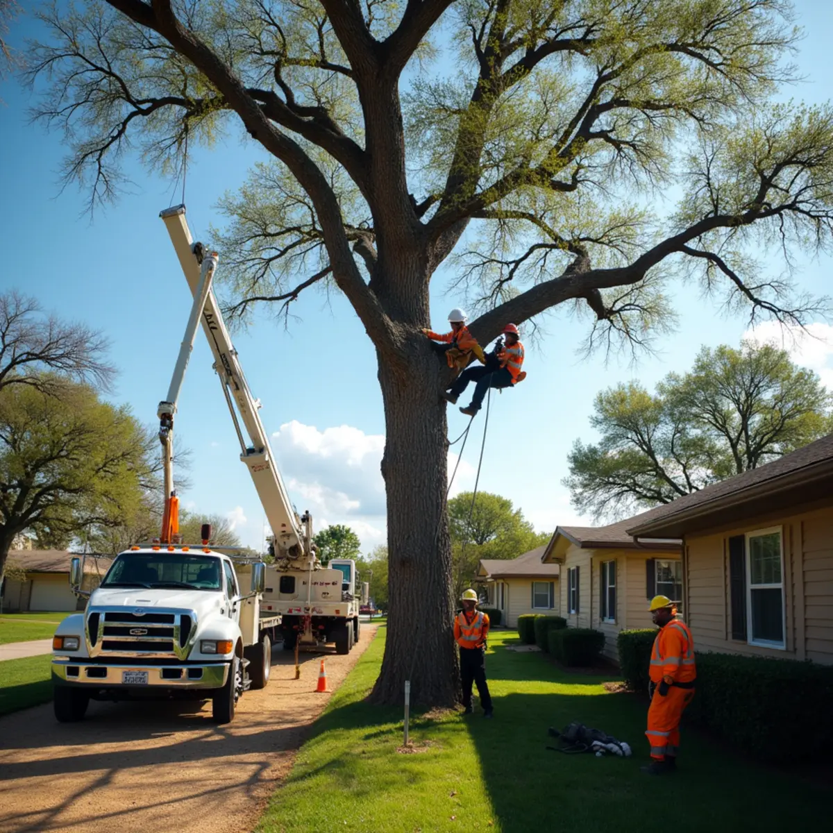 Tree removal and crane rigging in Liberty Hill TX
