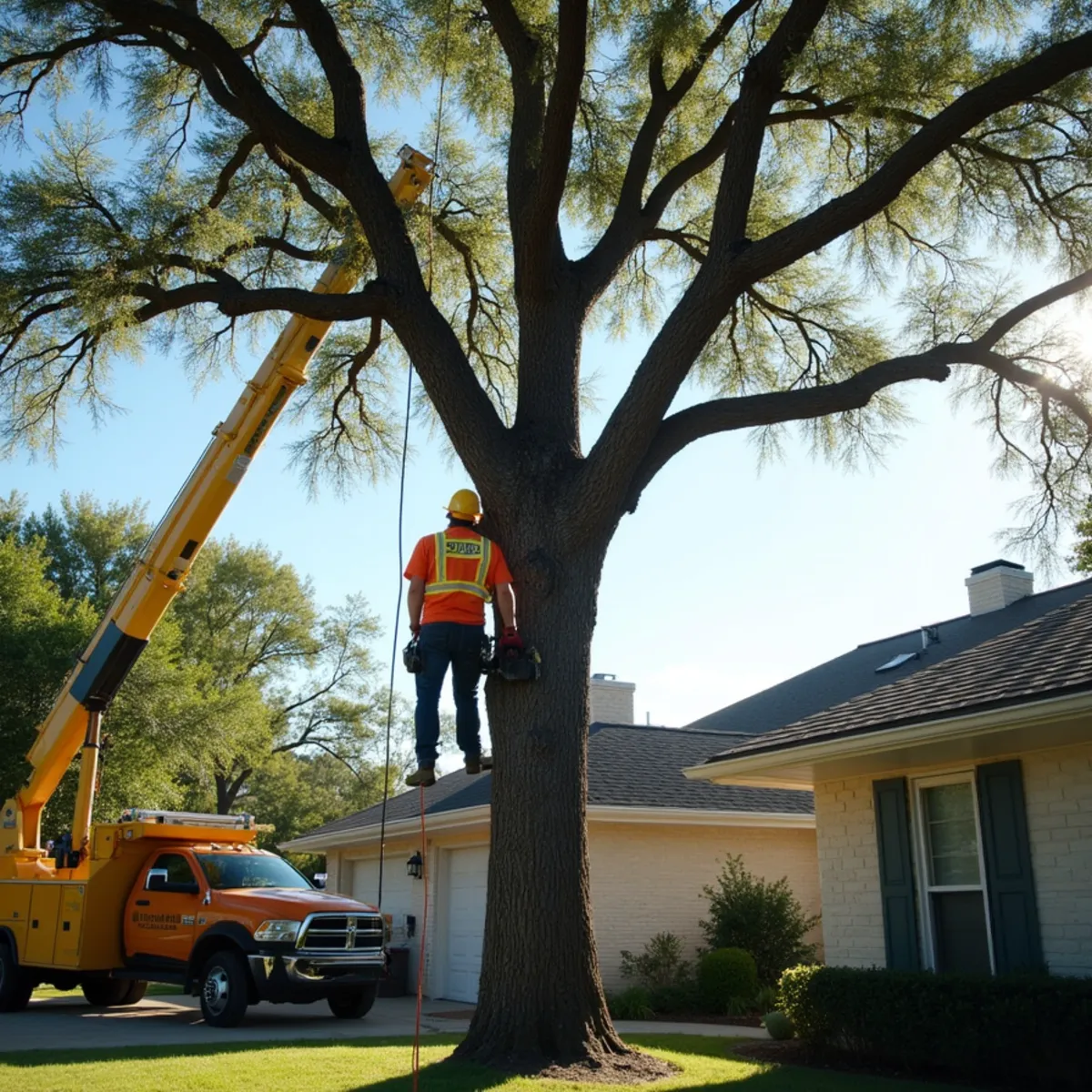 Tree removal and crane rigging in Lockhart TX