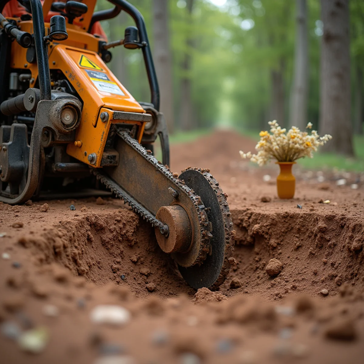Stump grinding and clean backfill on Lost Creek property