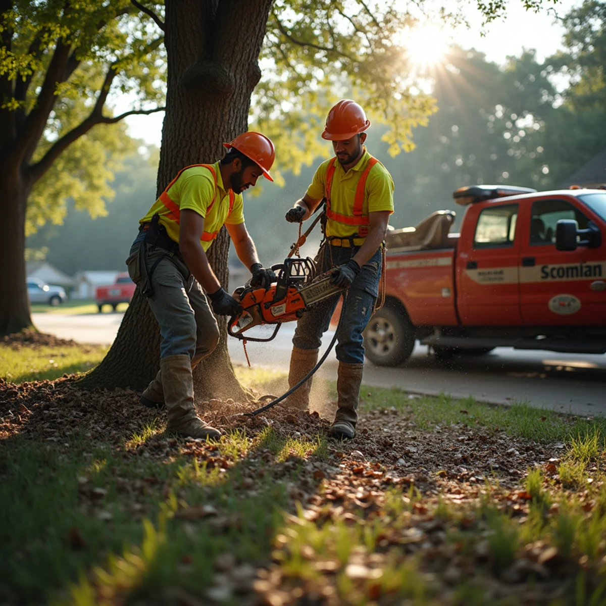 Emergency storm debris chipping and yard cleanup in Round Rock TX