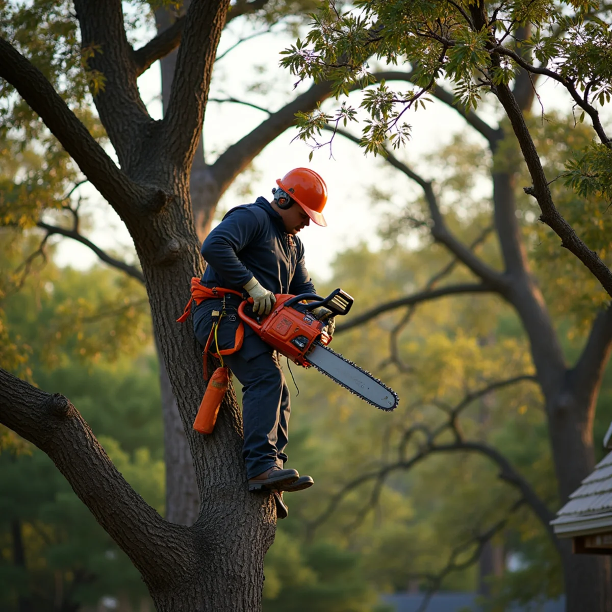 Emergency storm debris chipping and yard cleanup in San Leanna TX