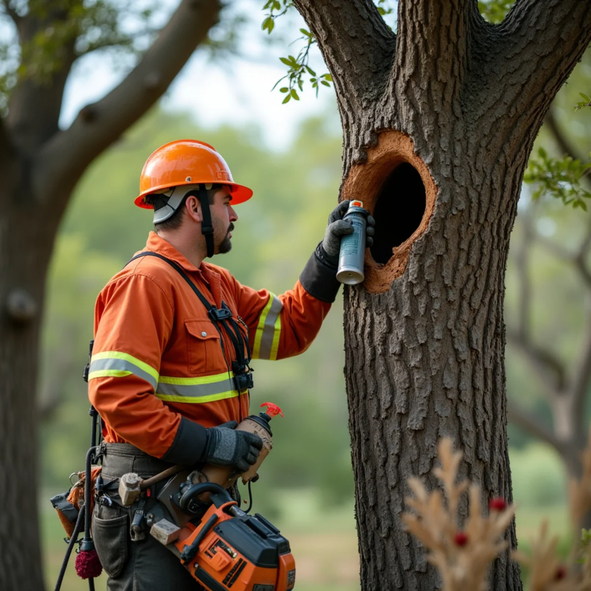 Commercial equipment and processing during tree trimming & pruning