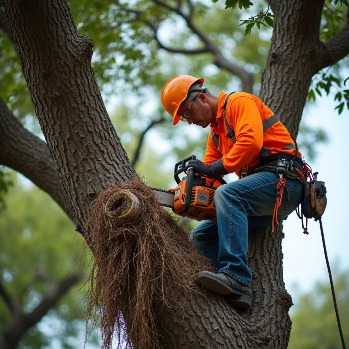 Uprooted Tree & Root Ball Removal safety equipment and site protection